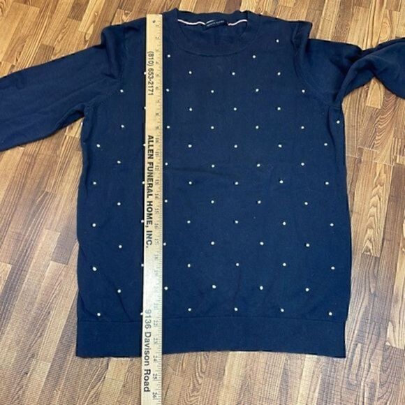 Tommy Hilfiger women’s navy blue cotton sweater. SizeM. - Picture 5 of 5